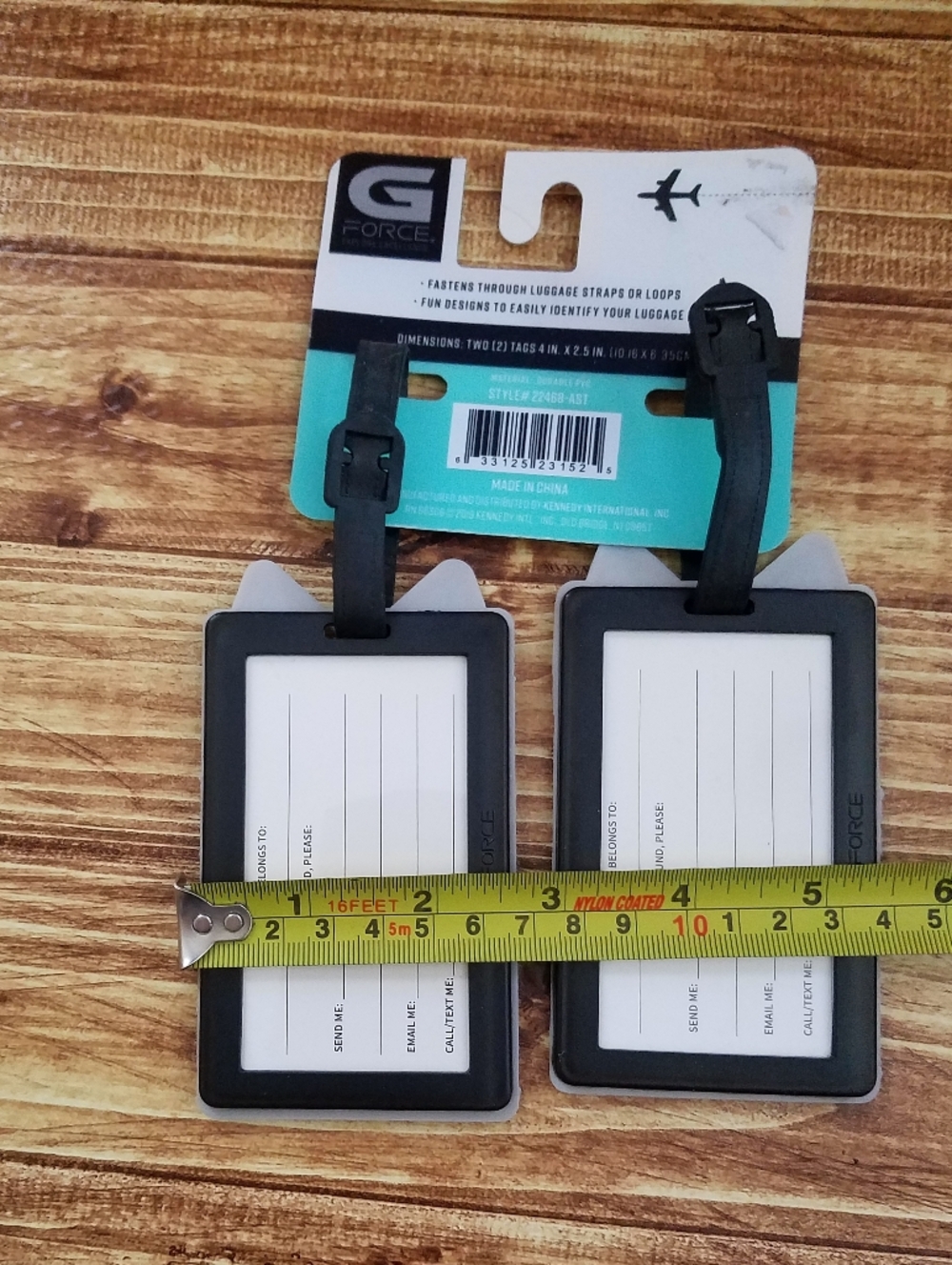 G/FORE Gray Cat 'MEOW' Luggage Tags Duo Set New - Picture 4 of 5